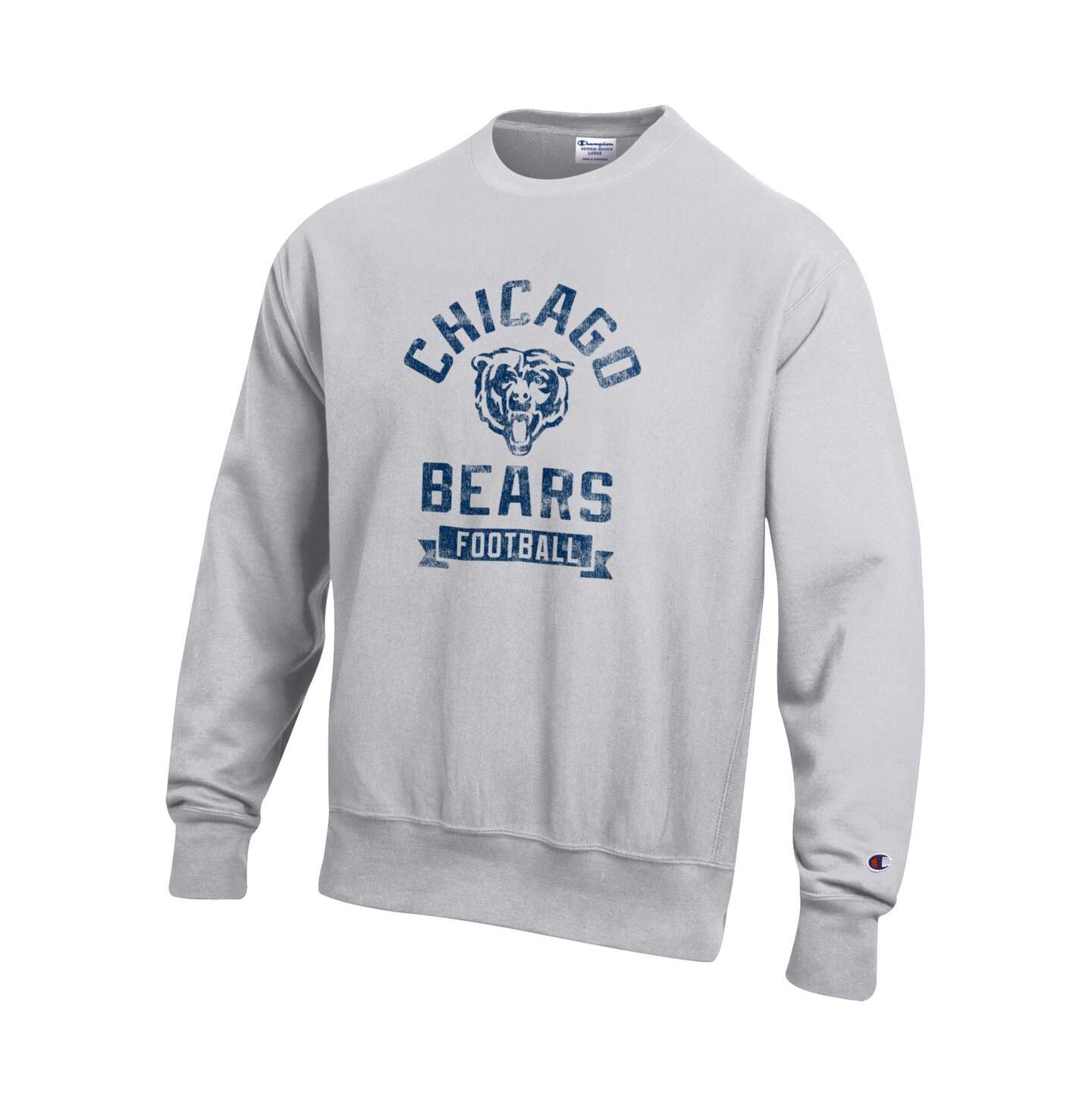 Мужской свитшот Champion Heather Gray Chicago Bears Reverse Weave Fleece Pullover — фото 2