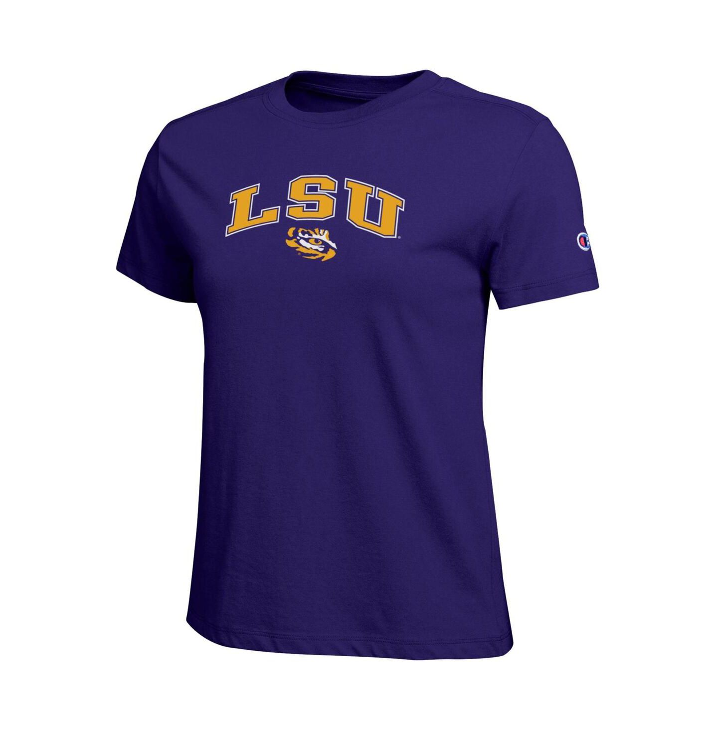 Женская футболка Champion Purple LSU Tigers Arched Over Logo — фото 2