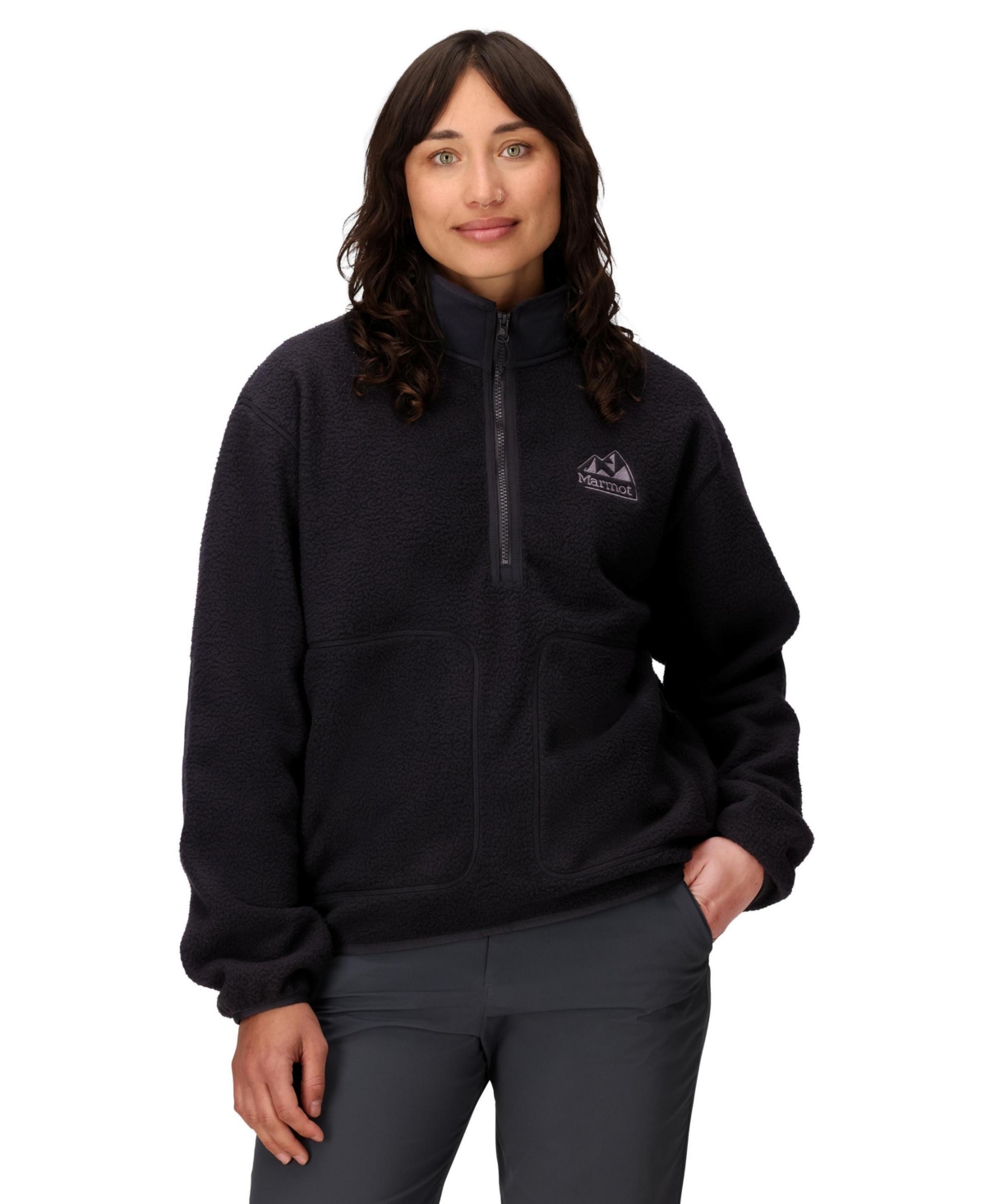 Marmot Women's Wonderer Long Sleeve Pull On Top In Black