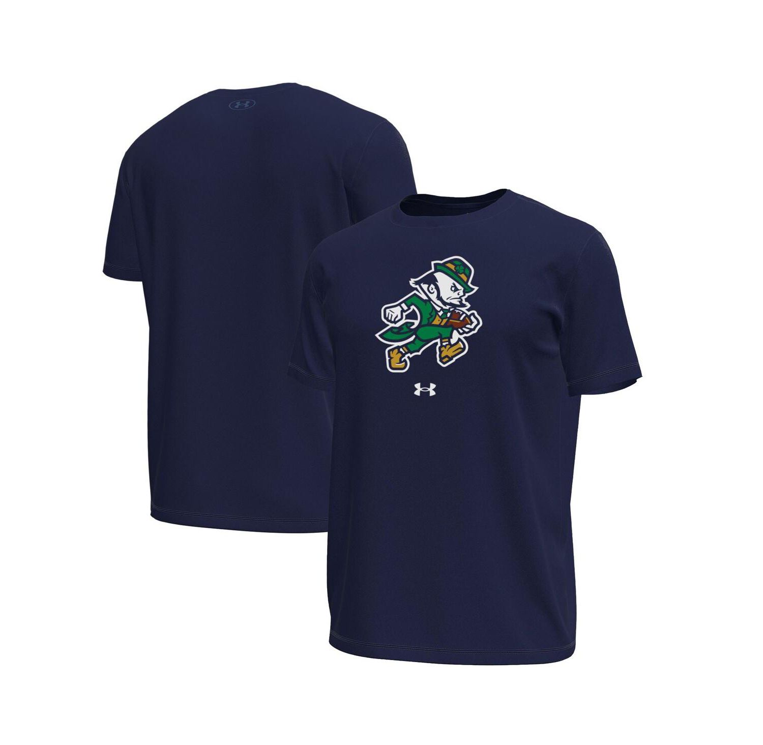 Men's Navy Notre Dame Fighting Irish Sporting Leprechaun Tech Stretch T-Shirt