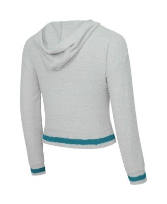 Women's 2-Piece Gray Miami Dolphins Whitley Long Sleeve Hoodie Top and Shorts set