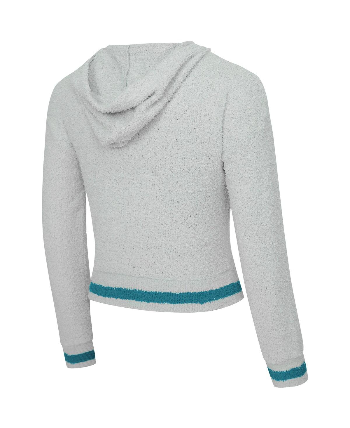 Concepts Sport Women's 2-piece Gray Miami Dolphins Whitley Long Sleeve Hoodie Top And Shorts Set In Gray