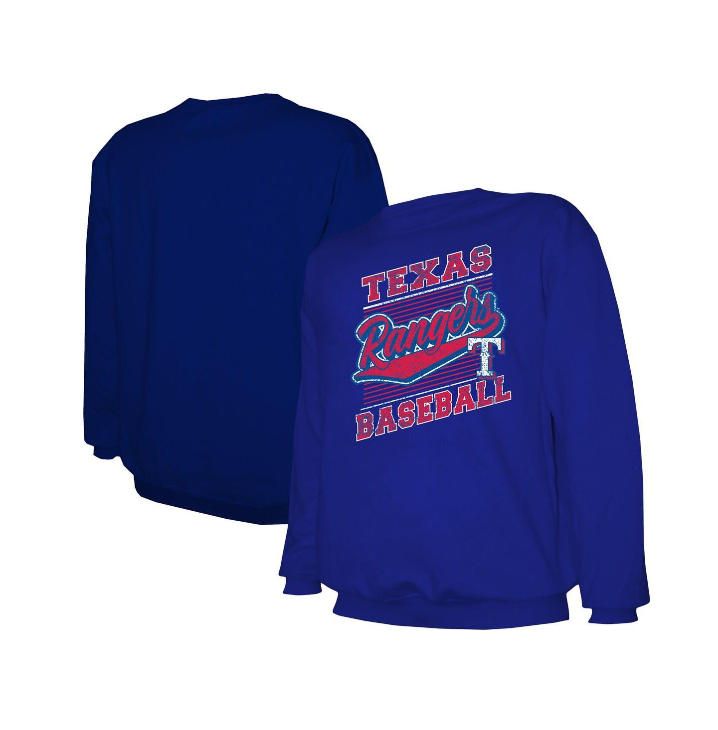 Мужская толстовка Stitches Royal Texas Rangers Lightweight Crew — фото 1