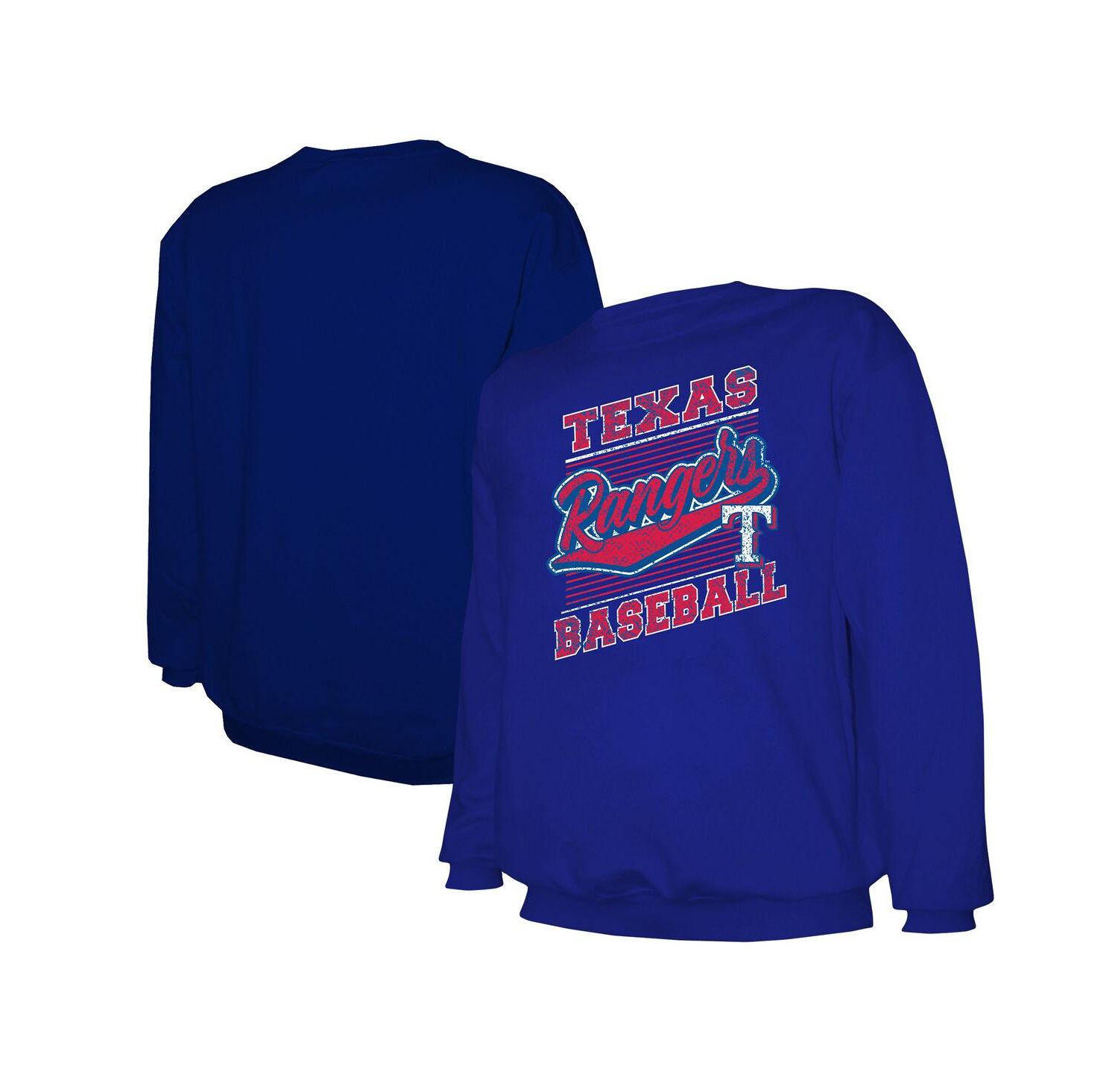 Men's Royal Texas Rangers Lightweight Crew Sweatshirt