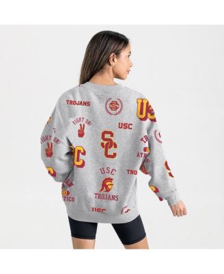 Women's Gray USC Trojans Always on Repeat Fleece Sweatshirt