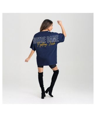Women's Navy Notre Dame Fighting Irish Oversized Back at Ya T-Shirt