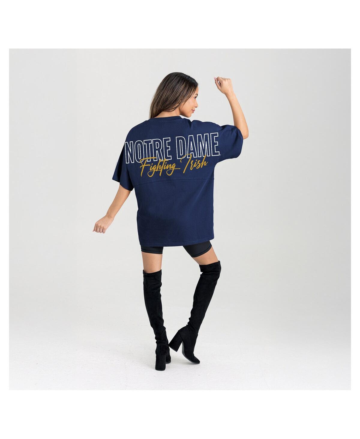 Gameday Couture Women's Navy Notre Dame Fighting Irish Oversized Back At Ya T-shirt In Blue
