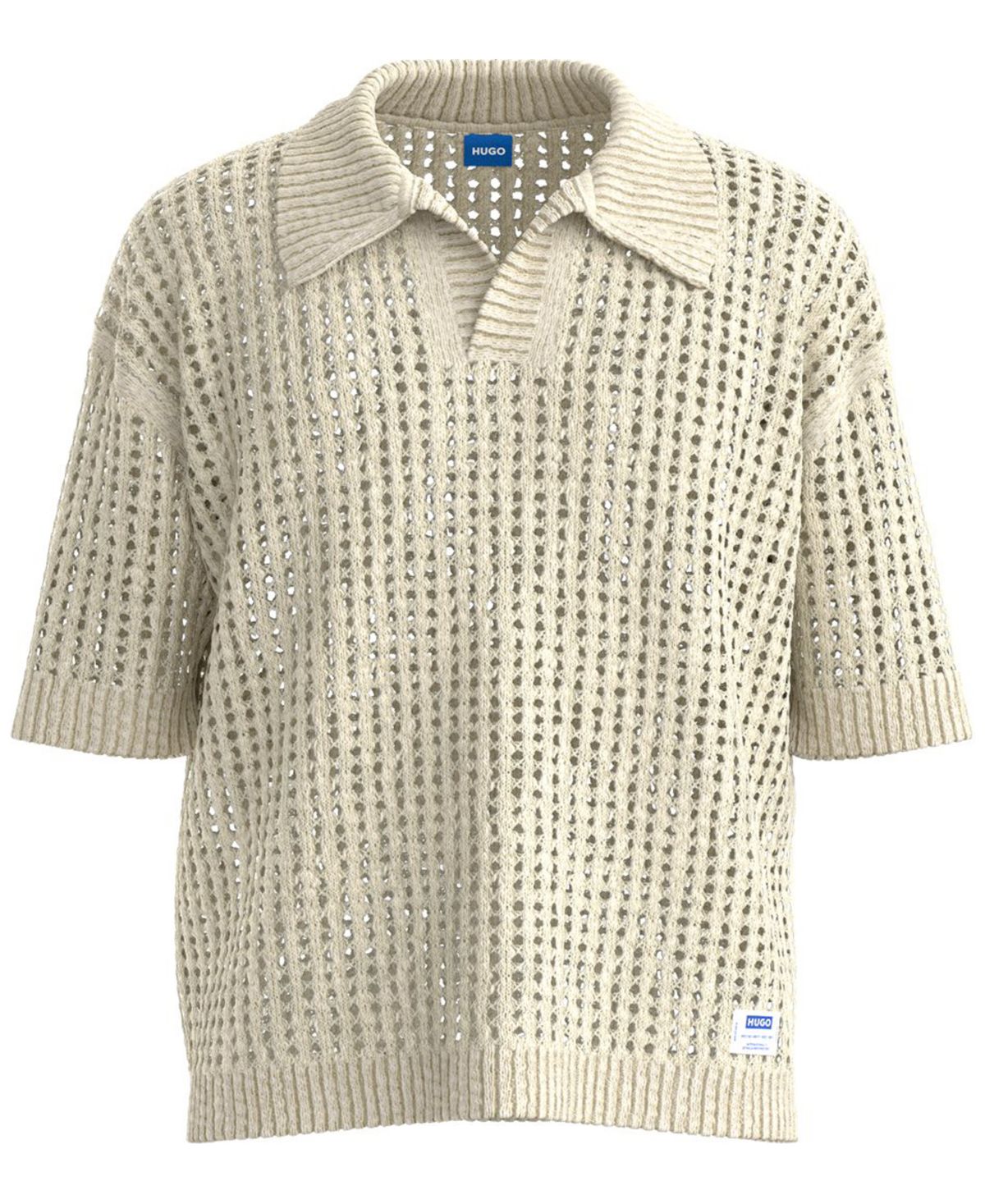 Мужская рубашка поло с воротником-стойкой