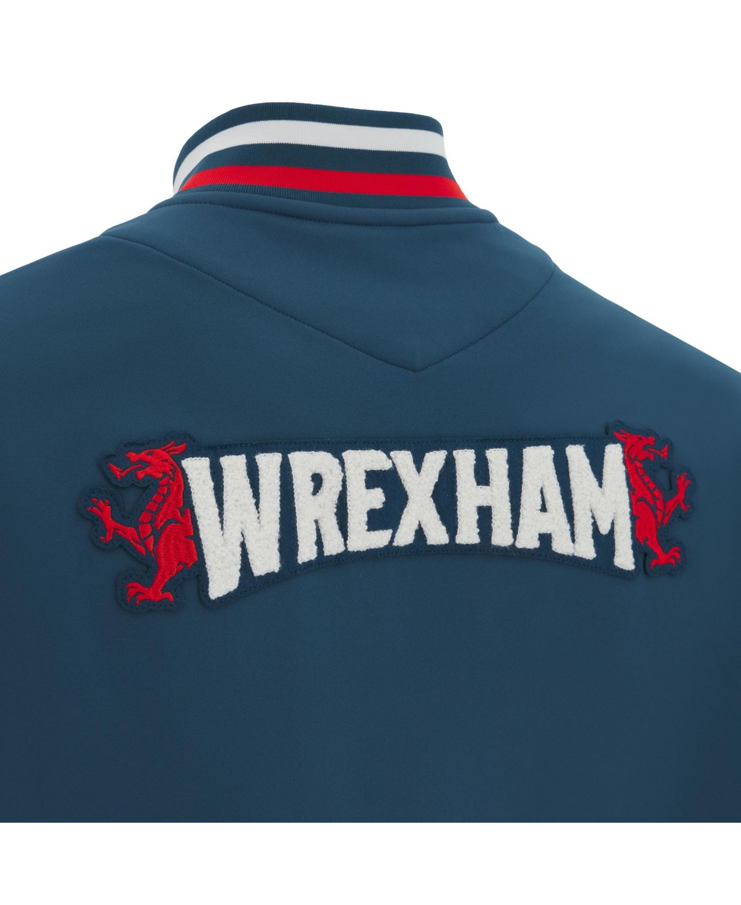 Мужская куртка Macron Navy Wrexham Anthem Full-Snap Varsity — фото 5