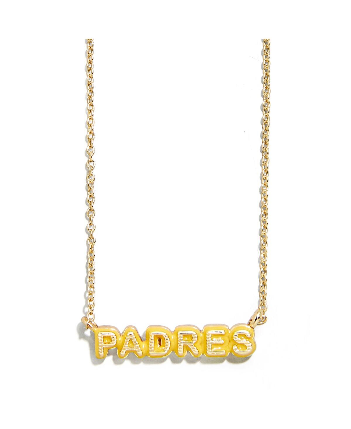 Wear By Erin Andrews San Diego Padres Delicate Enamel Necklace In Gold