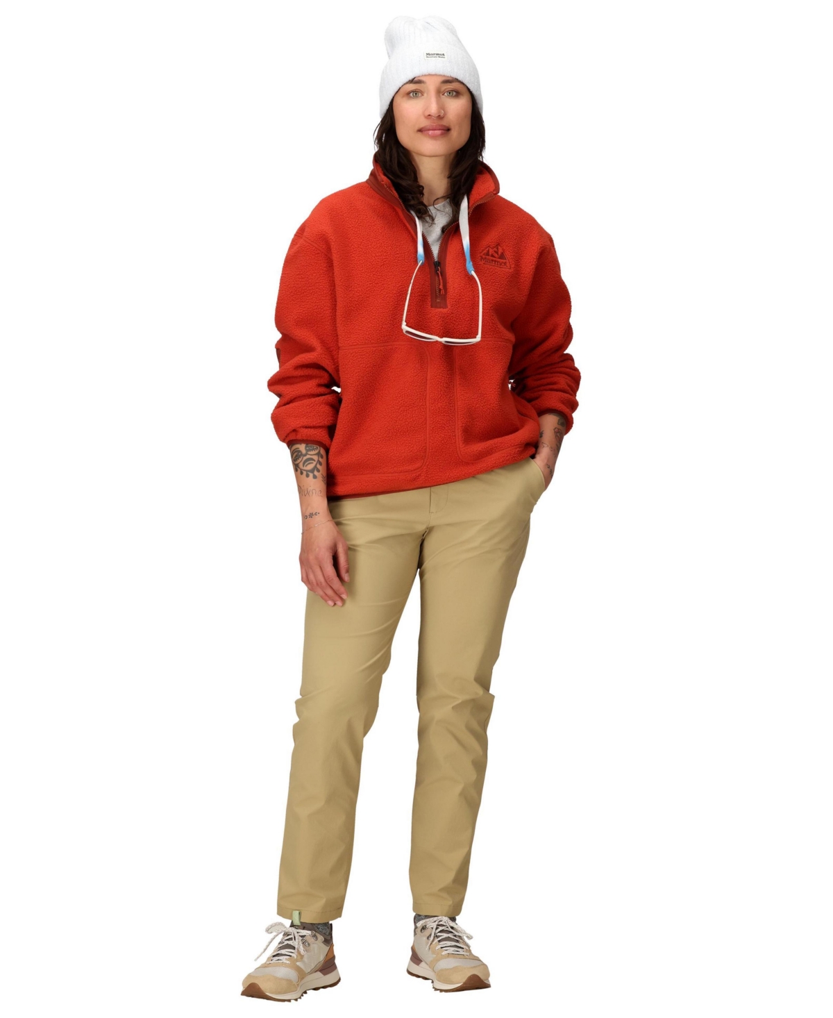 Marmot Women's Wonderer Long Sleeve Pull On Top In Red