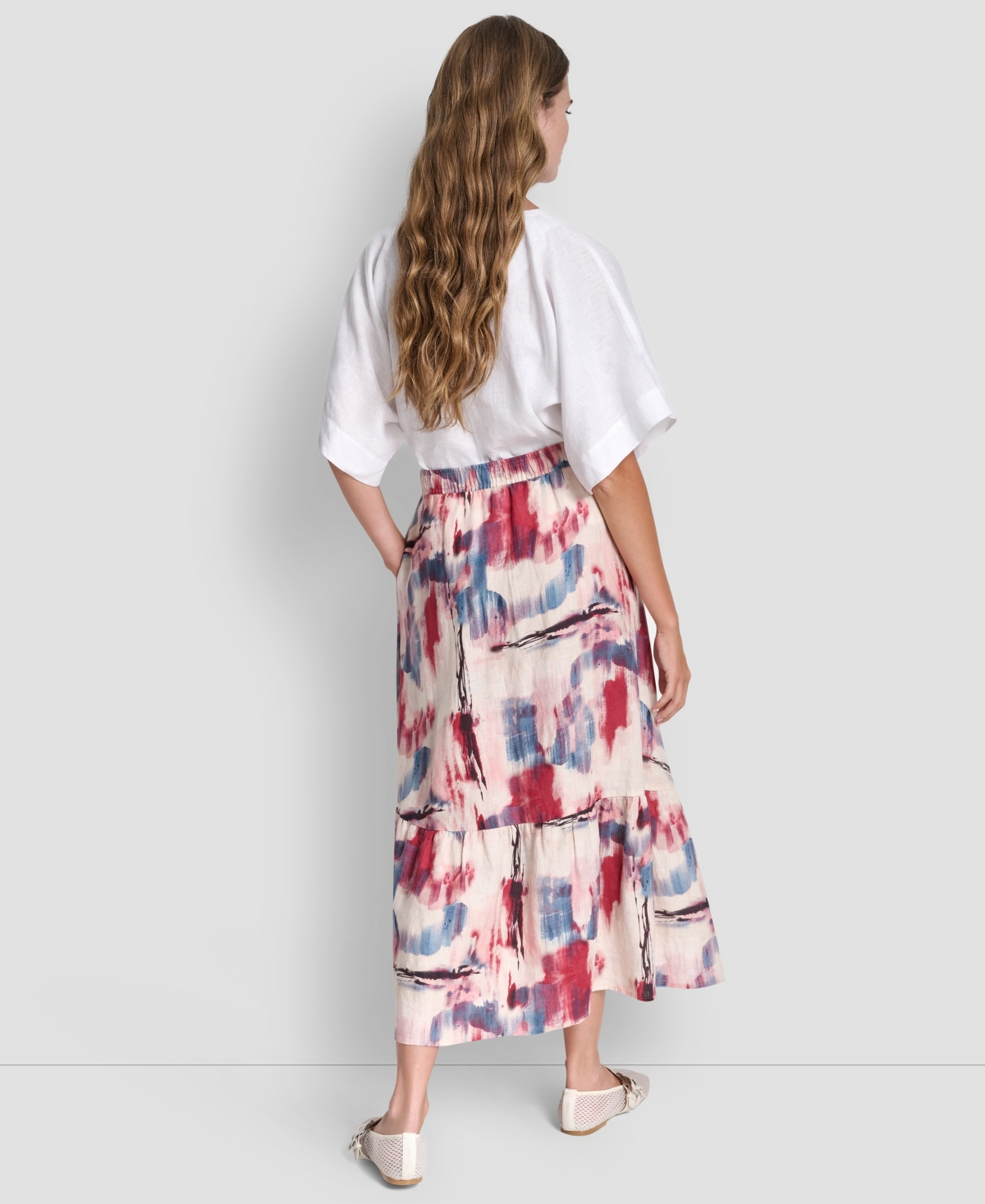 Dkny Women's Printed A-Line Pull-On Skirt