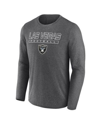 Men's Heather Charcoal Las Vegas Raiders Fundamentals Long Sleeve T-Shirt
