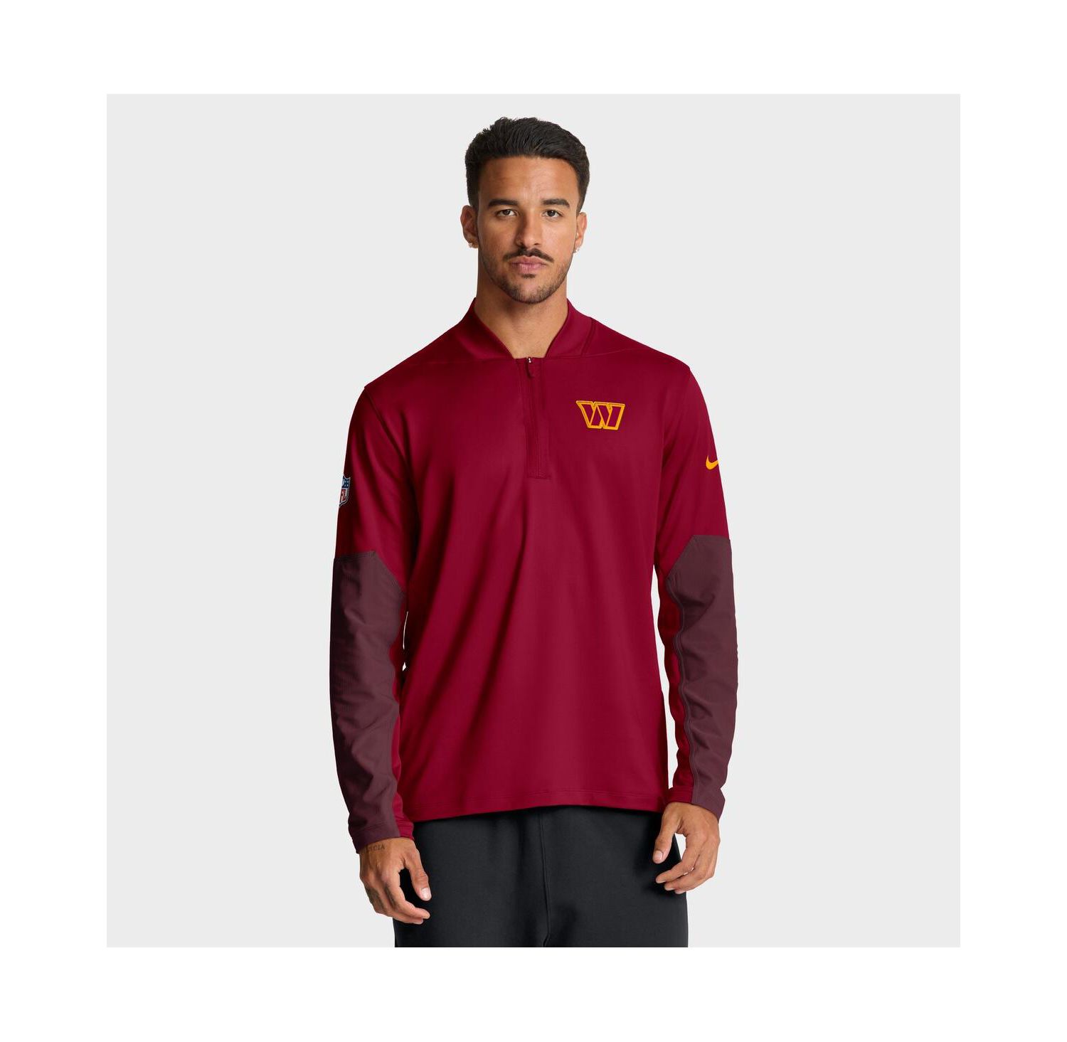Men's Burgundy Washington Commanders Sideline Dri-FIT Half-Zip Pullover Hoodie