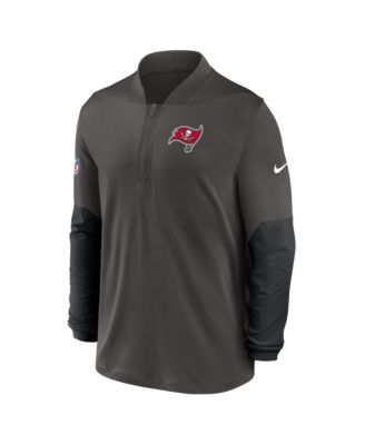 Men's Pewter Tampa Bay Buccaneers Sideline Dri-FIT Half-Zip Pullover Hoodie