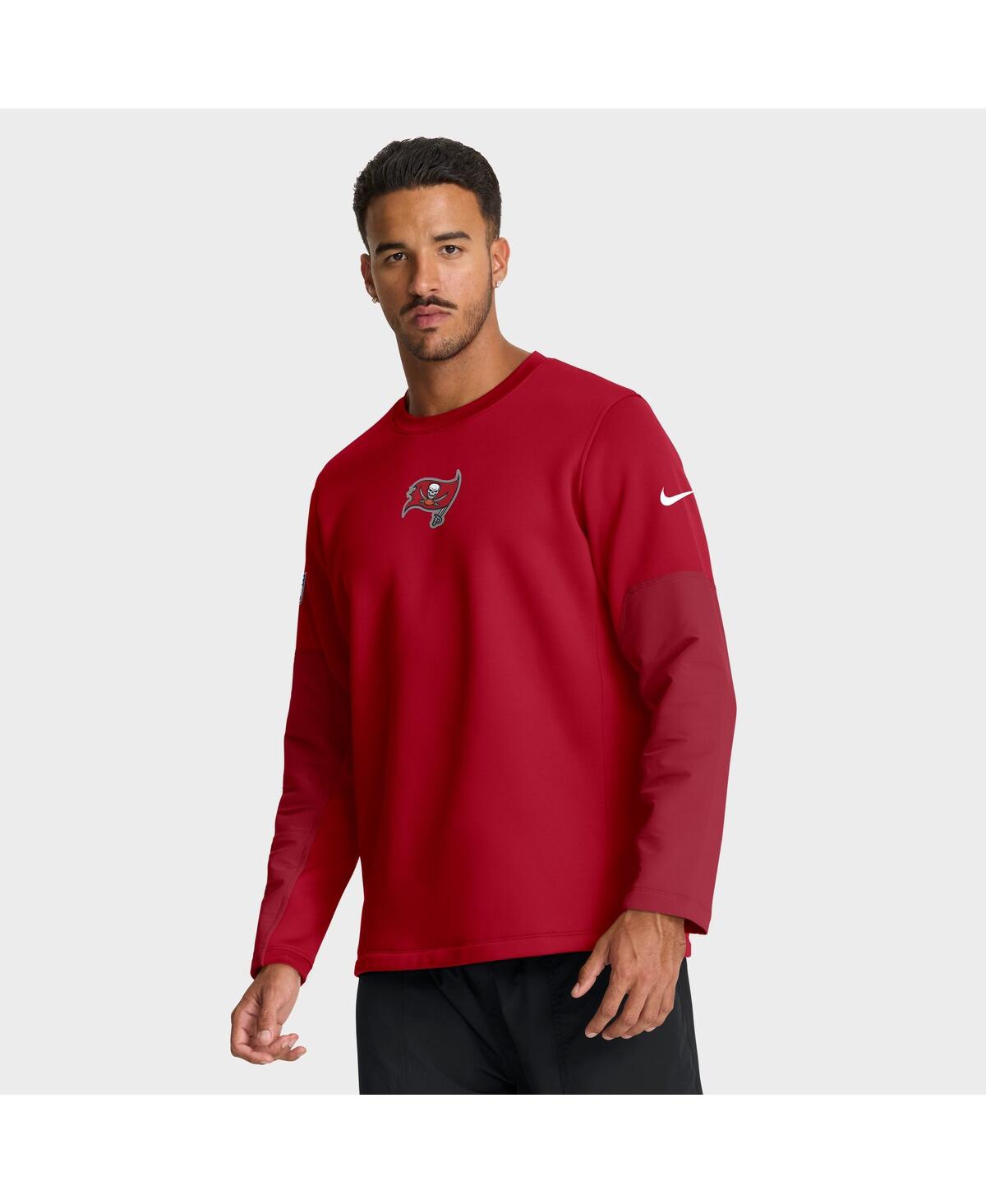 Nike Men's Red Tampa Bay Buccaneers Sideline Coach Therma-fit Long Sleeve T-Shirt - Red
