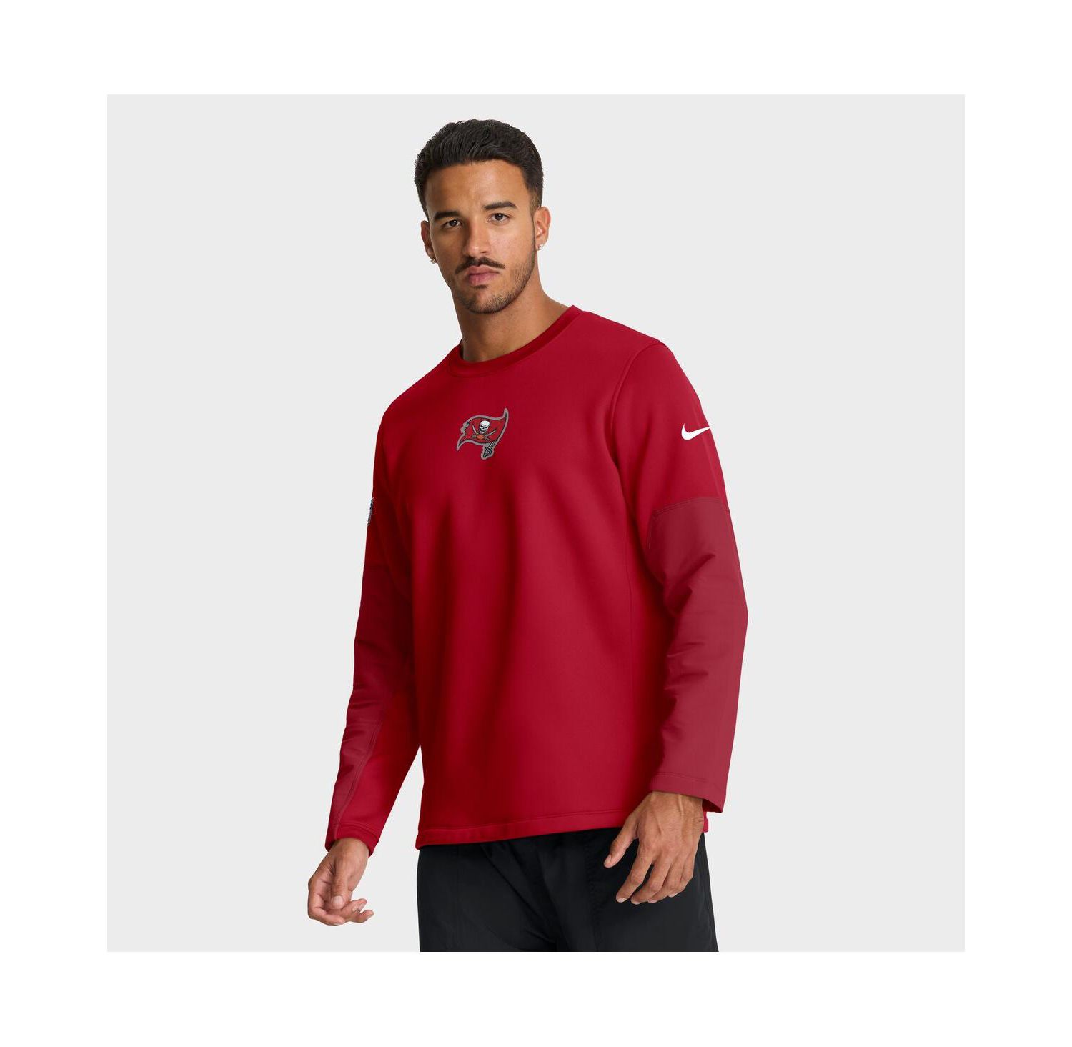 Men's Red Tampa Bay Buccaneers Sideline Coach Therma-FIT Long Sleeve T-Shirt
