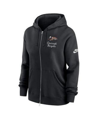 Women's Black Cincinnati Bengals Phoenix Rewind Full-Zip Hoodie
