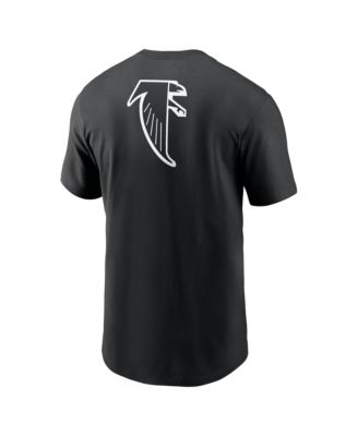 Men's Black Atlanta Falcons Rewind Front and Back Hit Essential T-Shirt