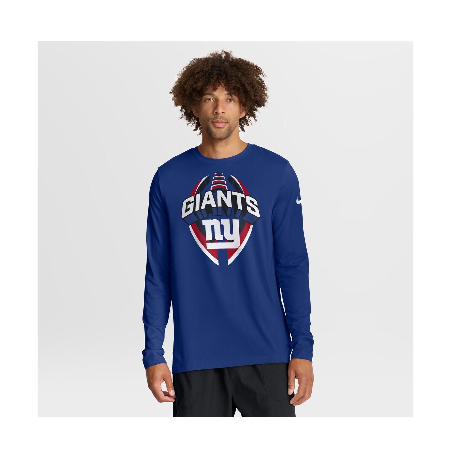 Мужская футболка Nike Royal New York Giants Primetime Legend Icon Performance Long Sleeve — фото 1
