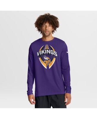 Nike - Men's Purple Minnesota Vikings Primetime Legend Icon Performance Long Sleeve T-Shirt