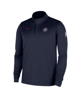 Men's Navy LA Clippers 2025/26 Authentic Coaches Quarter-Zip Dri-Fit Sweatshirt