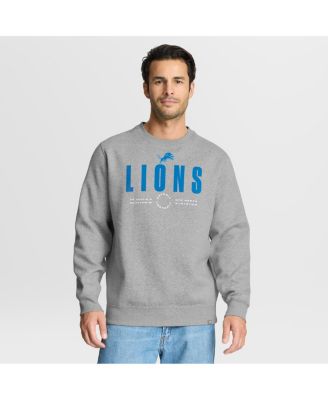 Fanatics - Men's Heather Gray Detroit Lions Direct Handoff Legacy Pullover Sweatshirt