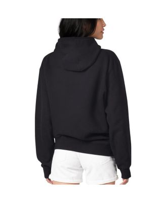 Women's Black Detroit Lions Flowers Team Logo Graphic Fleece Pullover Hoodie