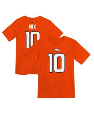 Nike - Preschool Bo Nix Orange Denver Broncos Player Name Number T-Shirt