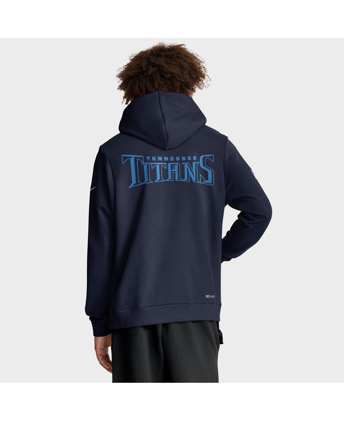 Nike Tennessee Titans Initial Home Sideline  Men's Dri-fit Nfl Pullover Hoodie In Blue