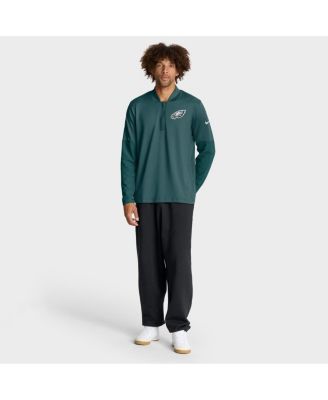 Men's Green Philadelphia Eagles Sideline Dri-FIT Half-Zip Pullover Hoodie