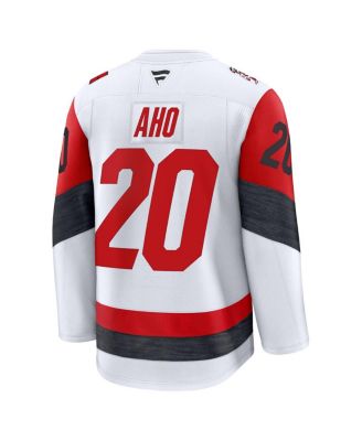 Men's Sebastian Aho White Carolina Hurricanes Away Premium Jersey