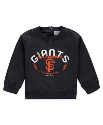 Newborn 2-Piece Black San Francisco Giants Fleece Crewneck and Pants Set