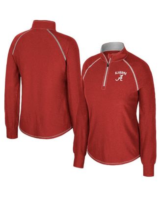 Colosseum - Women's Crimson Alabama Crimson Tide Bikram Raglan Quarter-Zip Sweatshirt