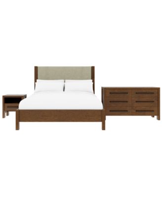 Furniture - Davie Cracked King 3-Pc. Bedroom Set (Upholstered Bed, 1-Drawer Nightstand & Dresser)