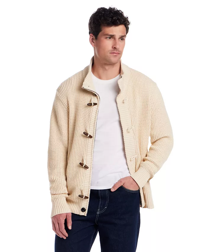 Men's Tuck Stitch Long Sleeves Sweater Jacket - thumbnail 7