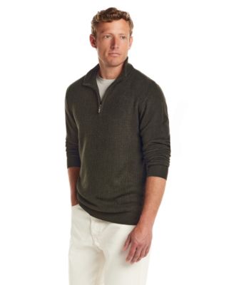Men's Textured Quarter-Zip Sweater