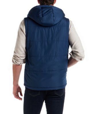 Men's Sherpa Lined Hooded Zip Front Puffer Jacket