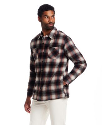 Men's Sherpa-Lined Flannel Shirt Jacket