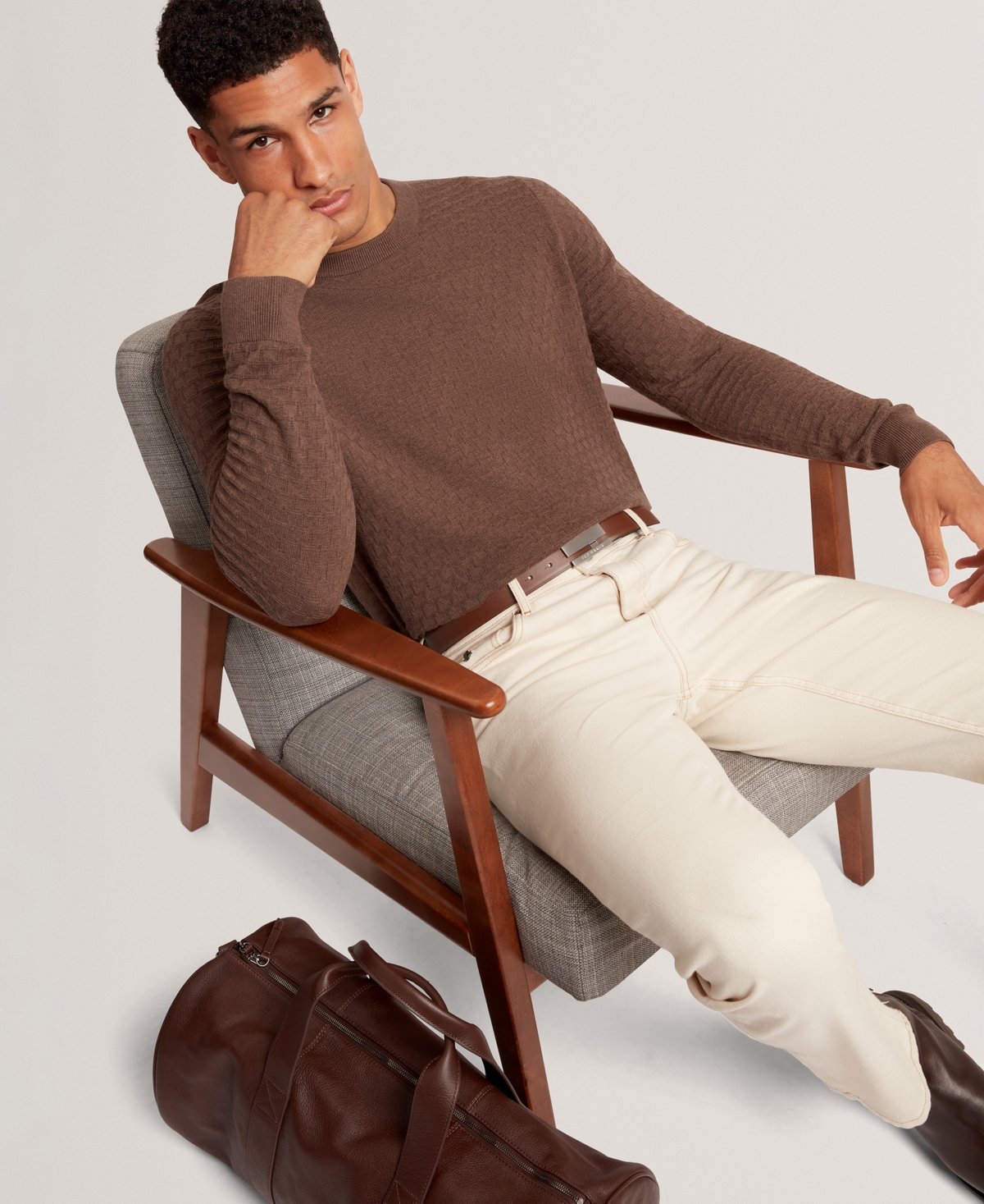 Ted Baker Men's Sainsy T Stitch Crewneck Sweater