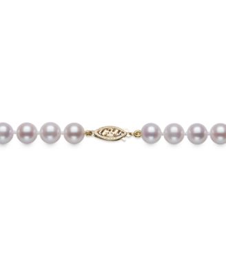 Cultured Akoya Pearl (7-7.5mm) Necklace in 14k Gold