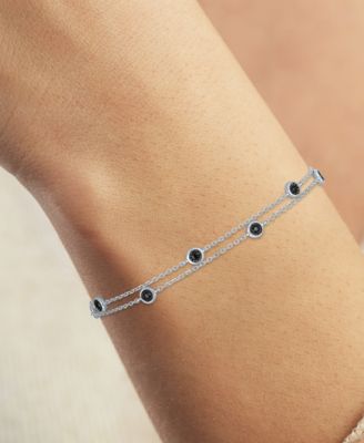 Black Diamond Bracelet (1/4 ct. t.w.) in Sterling Silver