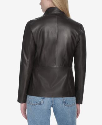 Women's Zip-Front Leather Jacket