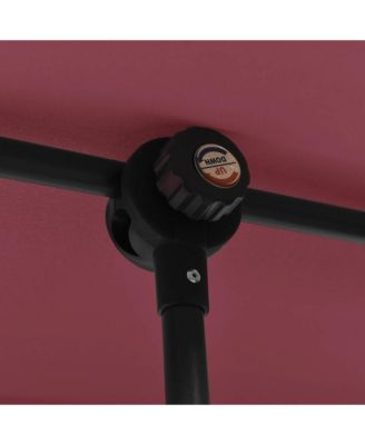 Garden Parasol Bordeaux Red Polyester, Aluminum Medium