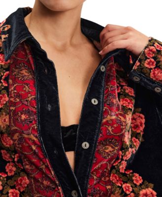 Women's One Night Floral Print Long Sleeve Top