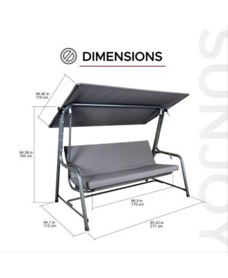 4-Seat Luxury Swing and Bed with Elastic Metal Mesh Seat