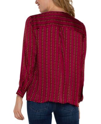 Petite Long Sleeves Popover Top