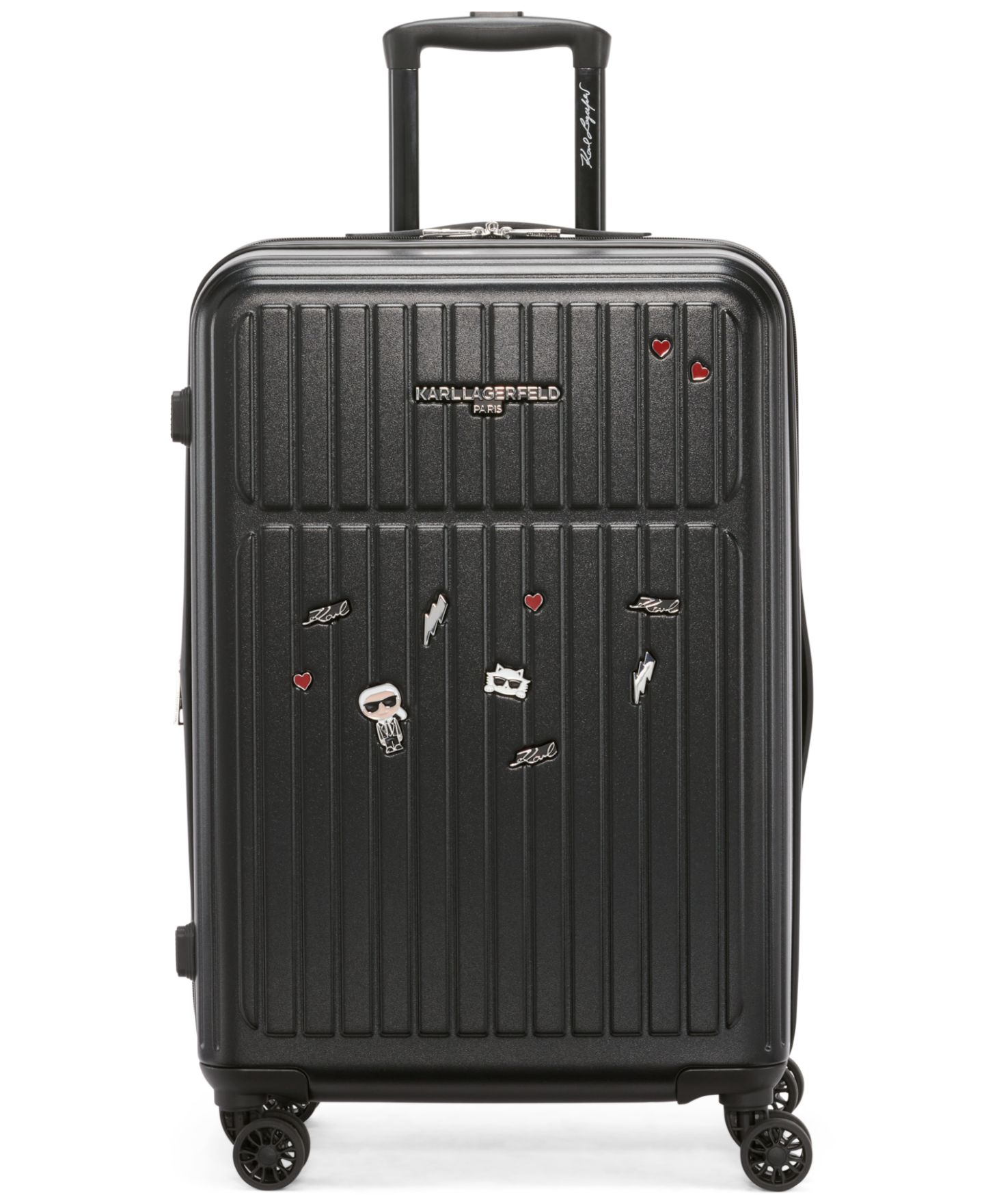Чемодан KARL LAGERFELD PARIS Sentimental Voyage 25" Upright Luggage, цвет: Чёрный — фото 9