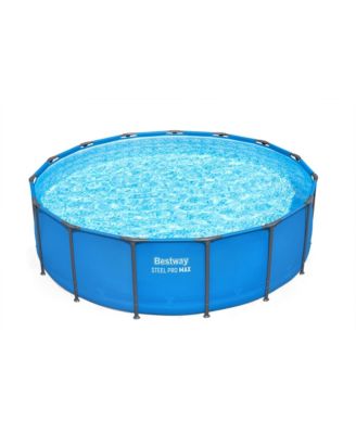 Steel Pro MAX 15' x 48" Round Above Ground Swimming Pool for Backyard