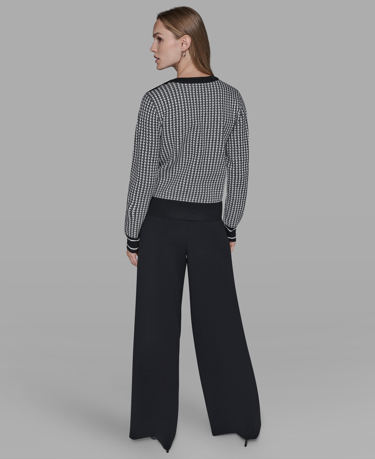 Karl Lagerfeld Petite Amour Long Sleeves Sweater In Multi